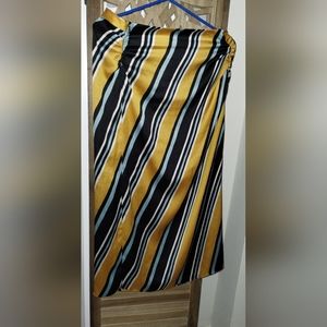 Silky over the knee gold, blue, white and light blue stripe colors